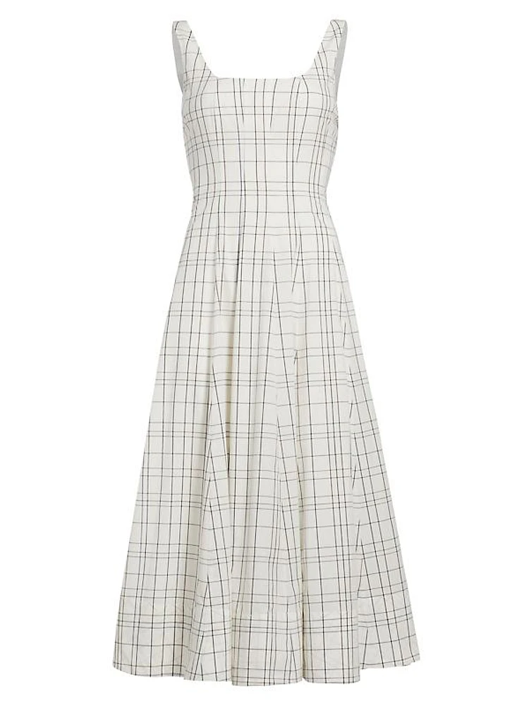 Wells Windowpane Midi-Dress