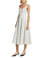 Wells Windowpane Midi-Dress