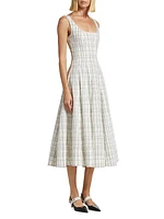 Wells Windowpane Midi-Dress