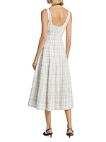 Wells Windowpane Midi-Dress