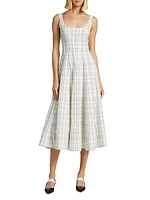 Wells Windowpane Midi-Dress