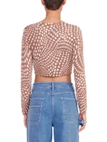 Deanna Printed Crop Cardigan