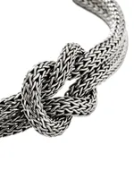 Classic Chain Sterling Silver Love Knot Bracelet