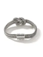 Classic Chain Sterling Silver Love Knot Bracelet