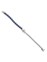 Épico Lapis Lazuli Bead & Sterling Silver Chain-Link Bracelet