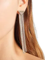 Crystal Logo Jewels Zirconia Earrings