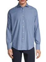 Solid Cotton Sport Shirt