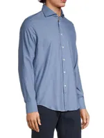 Solid Cotton Sport Shirt