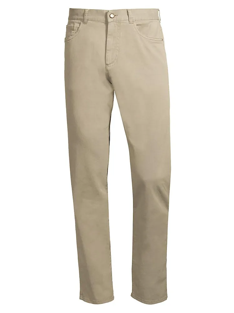 Garment-Dyed Five-Pocket Pants