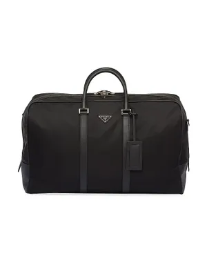 Re-Nylon And Saffiano Leather Duffle Bag