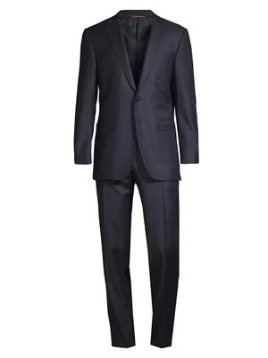 Milano Chalk Stripe Modern-Fit Wool Suit