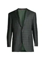 Siena Plaid Wool Two-Button Sport Coat