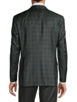 Siena Plaid Wool Two-Button Sport Coat