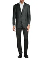 Siena Plaid Wool Two-Button Sport Coat