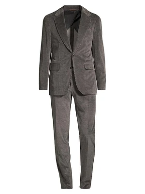 Corduroy Single-Breasted Suit