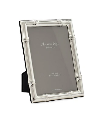 Wide Silverplate Bamboo Frame