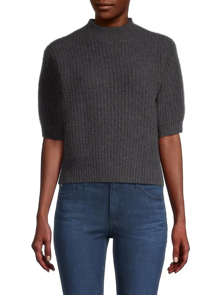 Cashmere Ribbed Mockneck Sweater