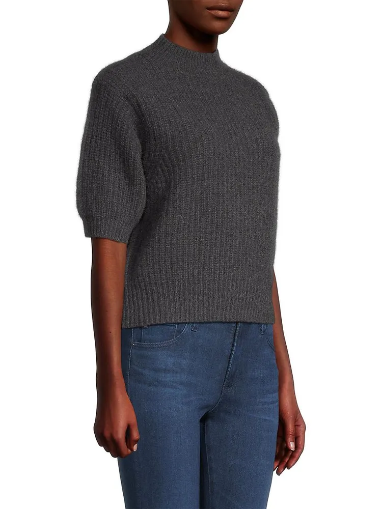 Cashmere Ribbed Mockneck Sweater