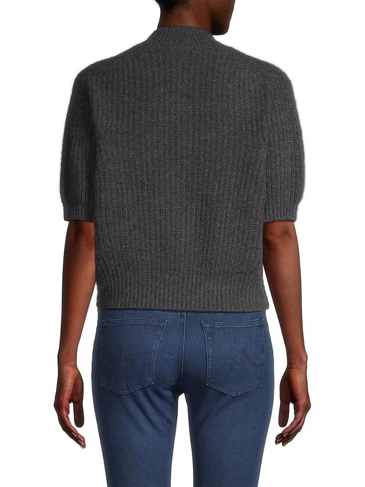 Cashmere Ribbed Mockneck Sweater