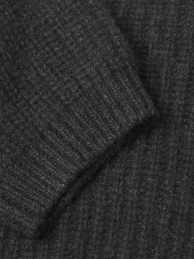 Cashmere Ribbed Mockneck Sweater