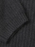 Cashmere Ribbed Mockneck Sweater