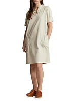 Cotton Twill Shift Dress