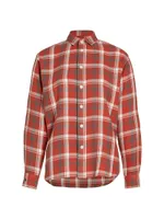 Plaid Cotton Twill Flannel Shirt