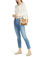 Medusa Shearling Top-Handle Bag