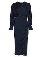 Sadyra Satin Wrap Dress