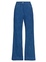 Courtney Cotton-Blend Denim Pants