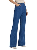 Courtney Cotton-Blend Denim Pants