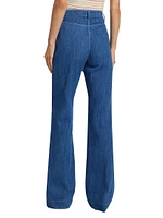 Courtney Cotton-Blend Denim Pants