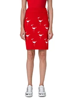 Flamingo Wool-Blend Mini Skirt