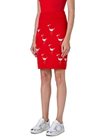 Flamingo Wool-Blend Mini Skirt