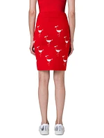 Flamingo Wool-Blend Mini Skirt