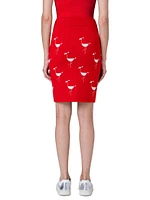 Flamingo Wool-Blend Mini Skirt