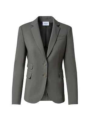 Single-Breasted Wool-Blend Blazer