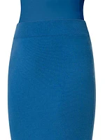 Virgin Wool-Blend Knit Mini-Skirt