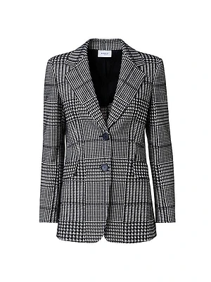 Glen Plaid Wool-Blend Jacket