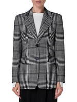 Glen Plaid Wool-Blend Jacket