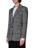 Glen Plaid Wool-Blend Jacket