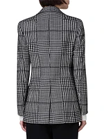 Glen Plaid Wool-Blend Jacket