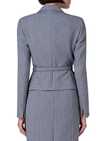 Houndstooth Belted Blazer