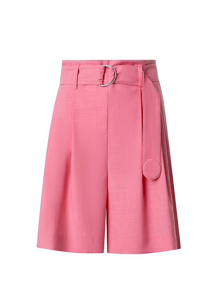 Flower Crepe Bermuda Shorts