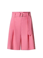 Flower Crepe Bermuda Shorts