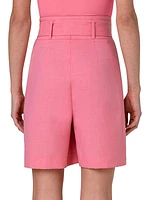 Flower Crepe Bermuda Shorts