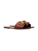 Vlogo Signature Slide Sandal Grainy Cowhide With Accessory