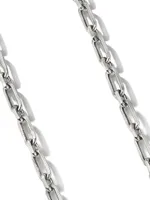 Sterling Silver Elongated Open Link Chain Necklace