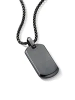 The Streamline Collection Black Titanium Tag Enhancer Pendant