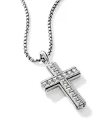 Pyramid Sterling Silver Cross Pendant